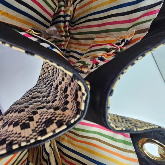 Steven by Steve Madden XL Tote Shoulder bag Multicolor with Faux leather straps - Picture 9 of 16